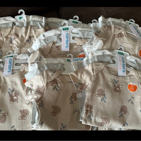 Carter's Beige Koala Print Bodysuits